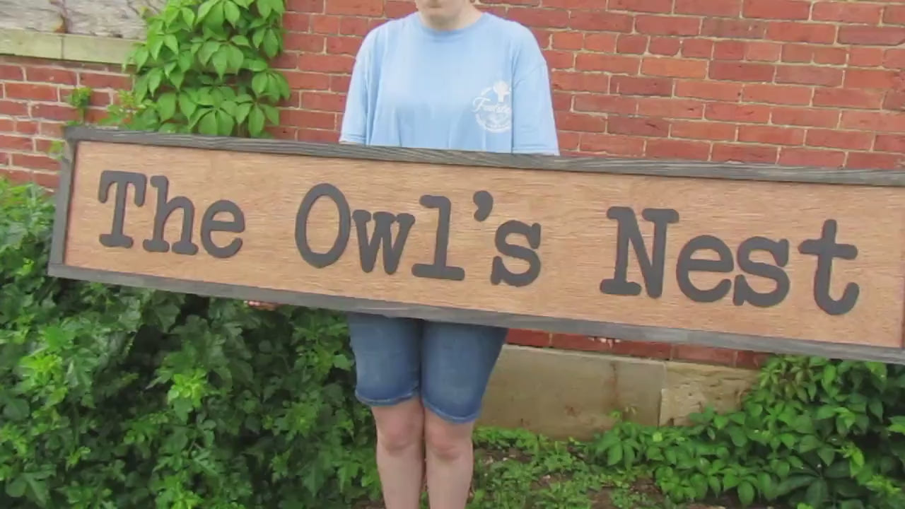 Custom Wooden Business Sign: 3D Laser Cut Letters, Personalized Signage