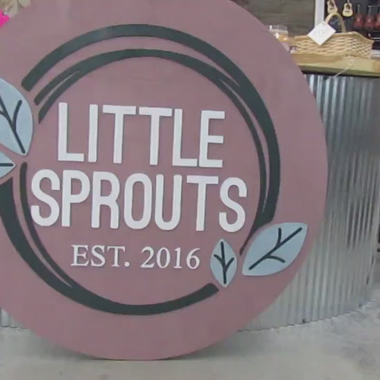Custom Wooden Business Logo Sign: Laser Cut Wood Signage