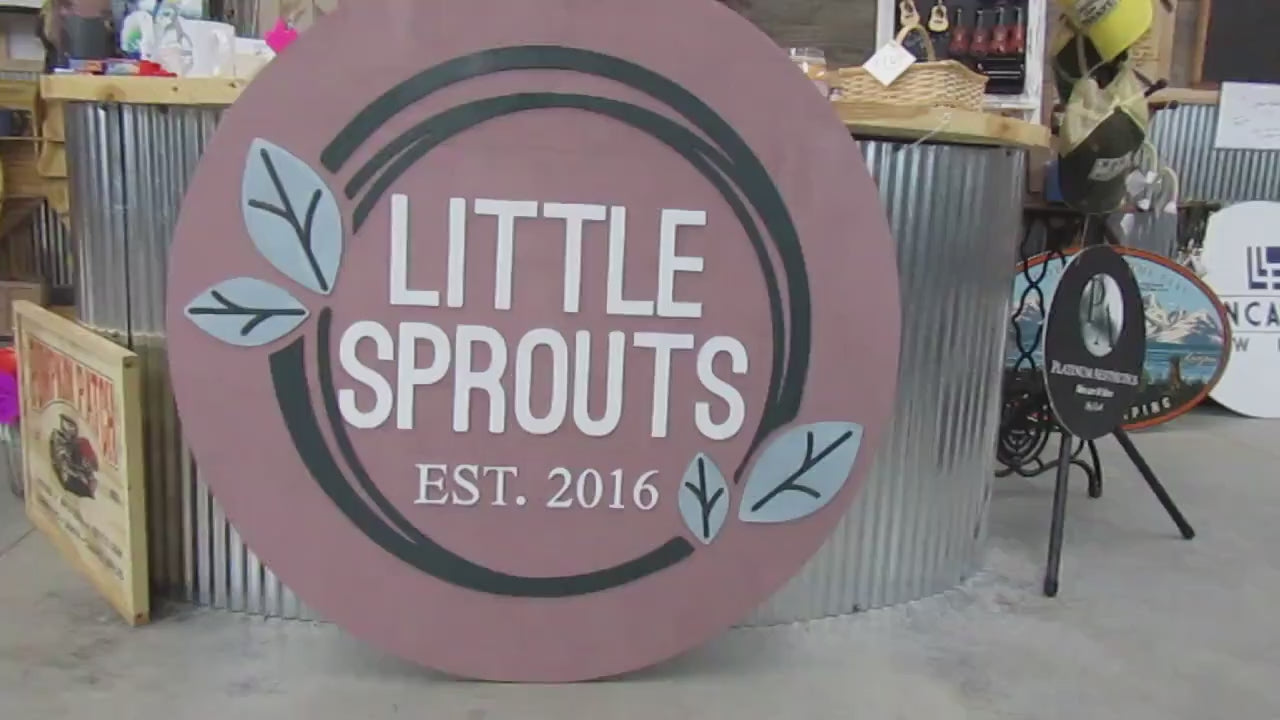 Custom Wooden Business Logo Sign: Laser Cut Wood Signage