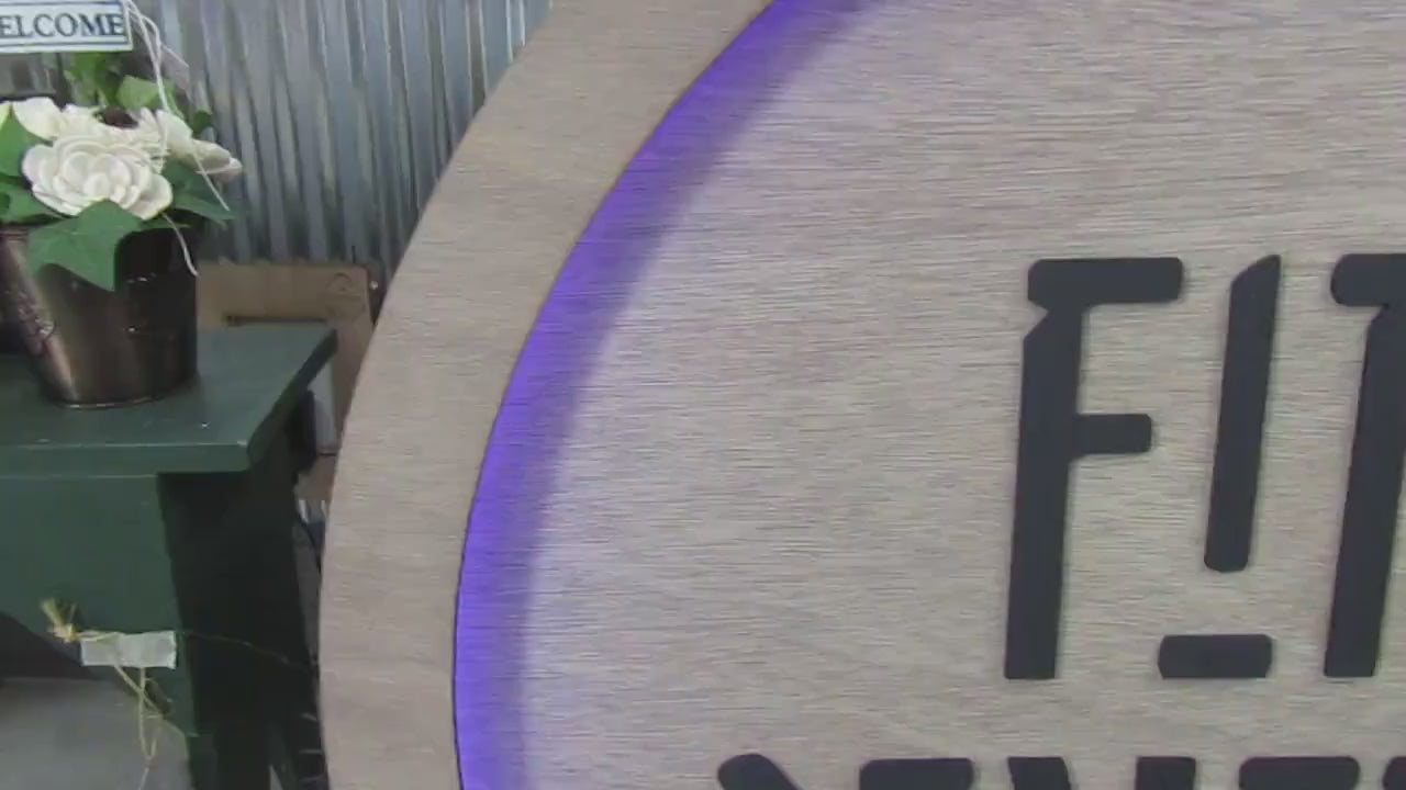 Custom Wood Lit Commercial Business Sign Cattle Genetics Livestock Horse Cowboy Logo LED Entrance Light Remote Electric Light Up Wood Wooden