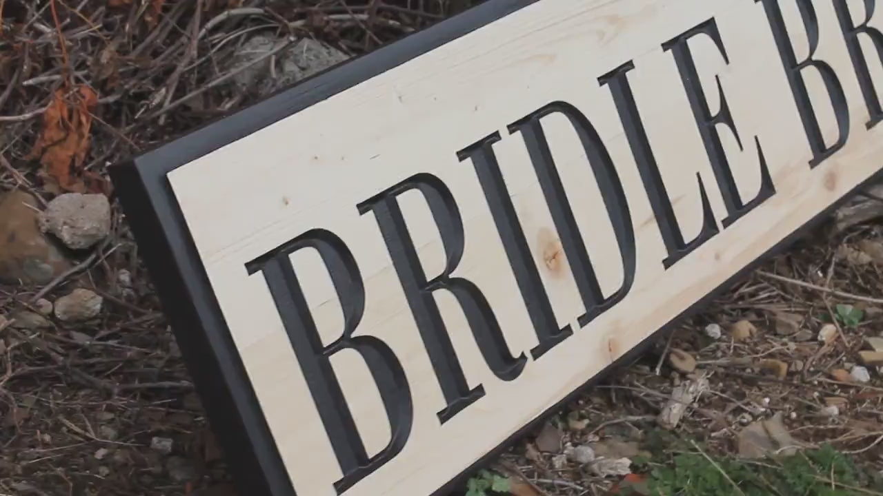 Neighborhood Entrance Sign Address Horse Meadows Engraved Inscribed Pine Paint filled Tree Subdivision Commerical Business Handmade