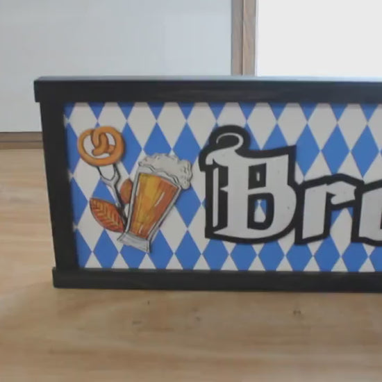 Custom Beer Fest Wooden Sign: Personalized Logo, Food Truck Decor