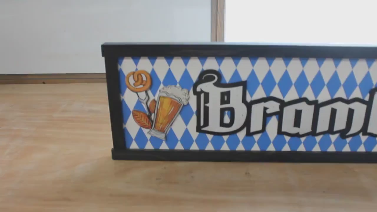 Custom Beer Fest Wooden Sign: Personalized Logo, Food Truck Decor