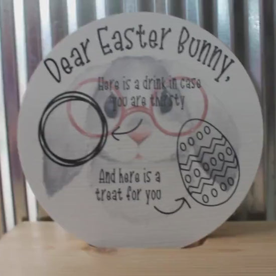 Spring Easter Bunny Glasses Treat Tray Printed Giftable Kids Sustainable Plate Egg Hunt Host Cute Smooth PVC Weatherproof Ultraviolet Ink