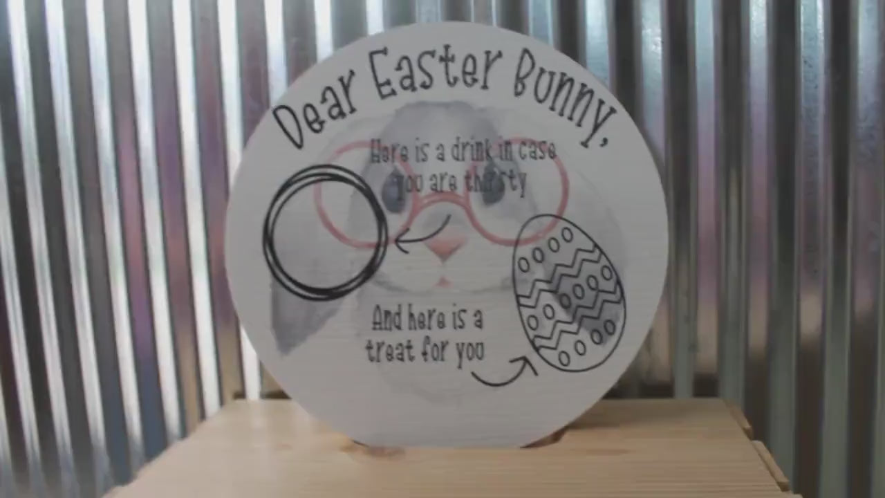 Spring Easter Bunny Glasses Treat Tray Printed Giftable Kids Sustainable Plate Egg Hunt Host Cute Smooth PVC Weatherproof Ultraviolet Ink