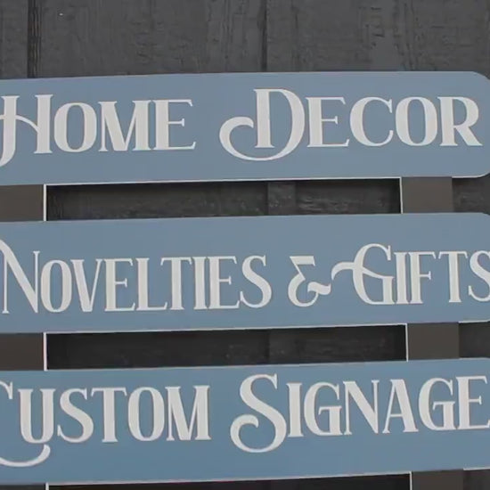Customizable Dropdown Wood Sign: Local Business Advertising
