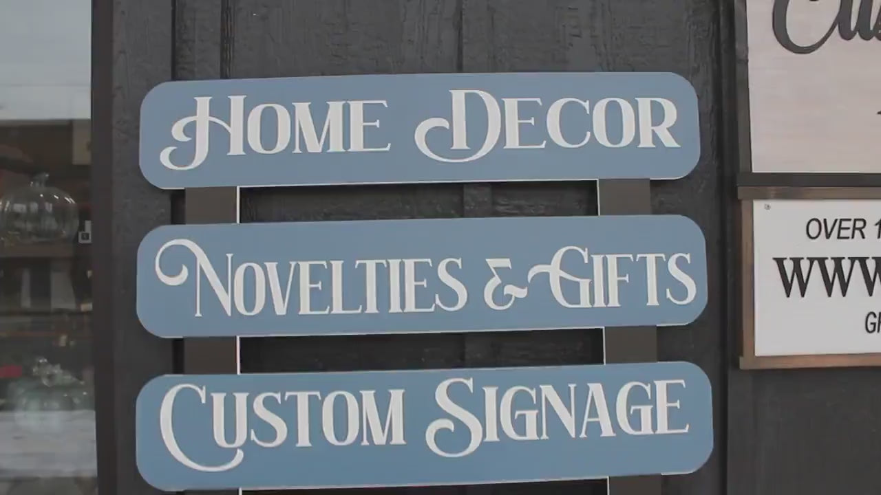 Customizable Dropdown Wood Sign: Local Business Advertising