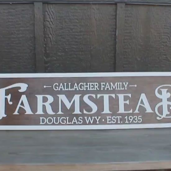 Custom Farmhouse Name Sign – Rustic Wood Ranch & Homestead Decor