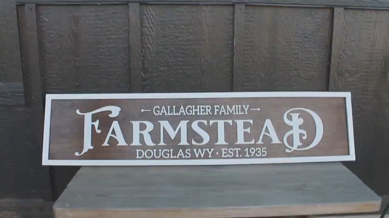 Custom Farmhouse Name Sign – Rustic Wood Ranch & Homestead Decor