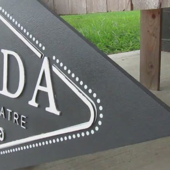 Custom Bar Sign Contoured Business Commerical Signage Theater Vintage Boardwalk Cards Made to Order Store Front Logo Wooden Handmade