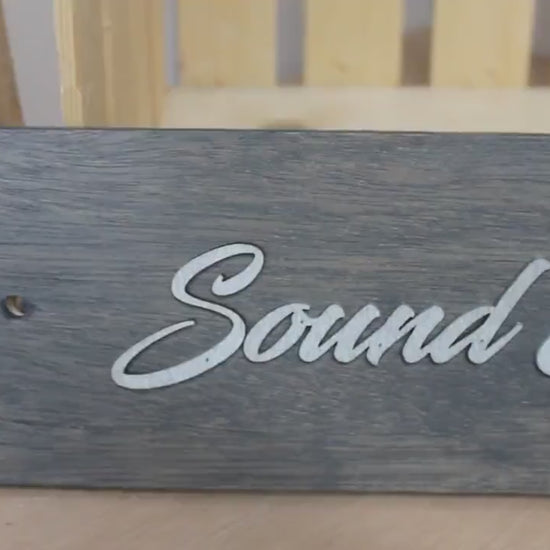 3D Raised Letter Wooden Business Sign: Sound & Video Room