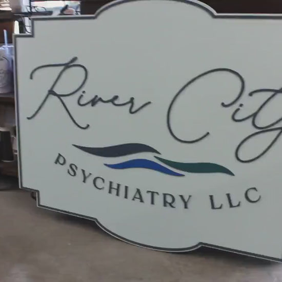 Custom Laser Cut Wood Business Sign: 3D Logo, Indoor/Outdoor