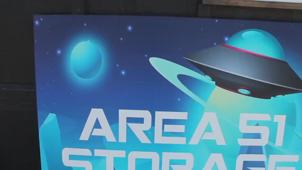 Custom Alien UFO Area 51 PVC Sign: Weatherproof Business Sign