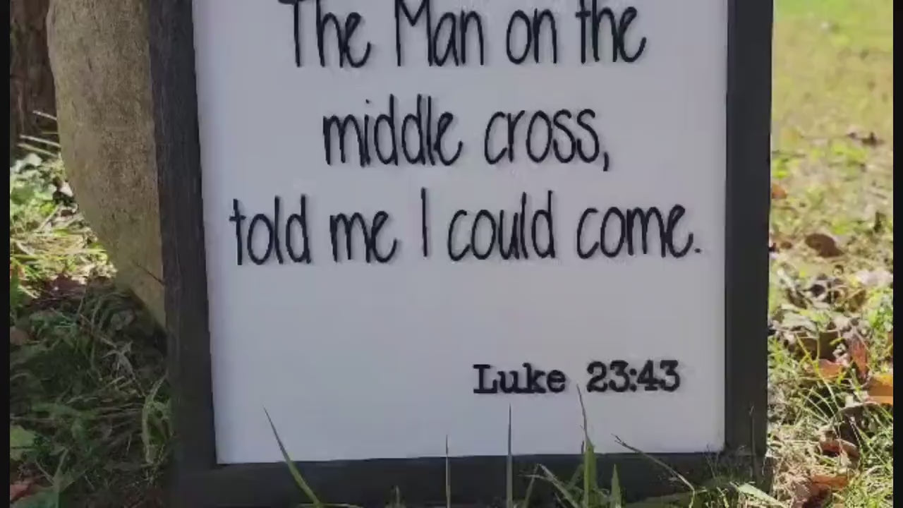 Rustic Wood Sign: Luke Passage Bible Verse, 3D Lettering