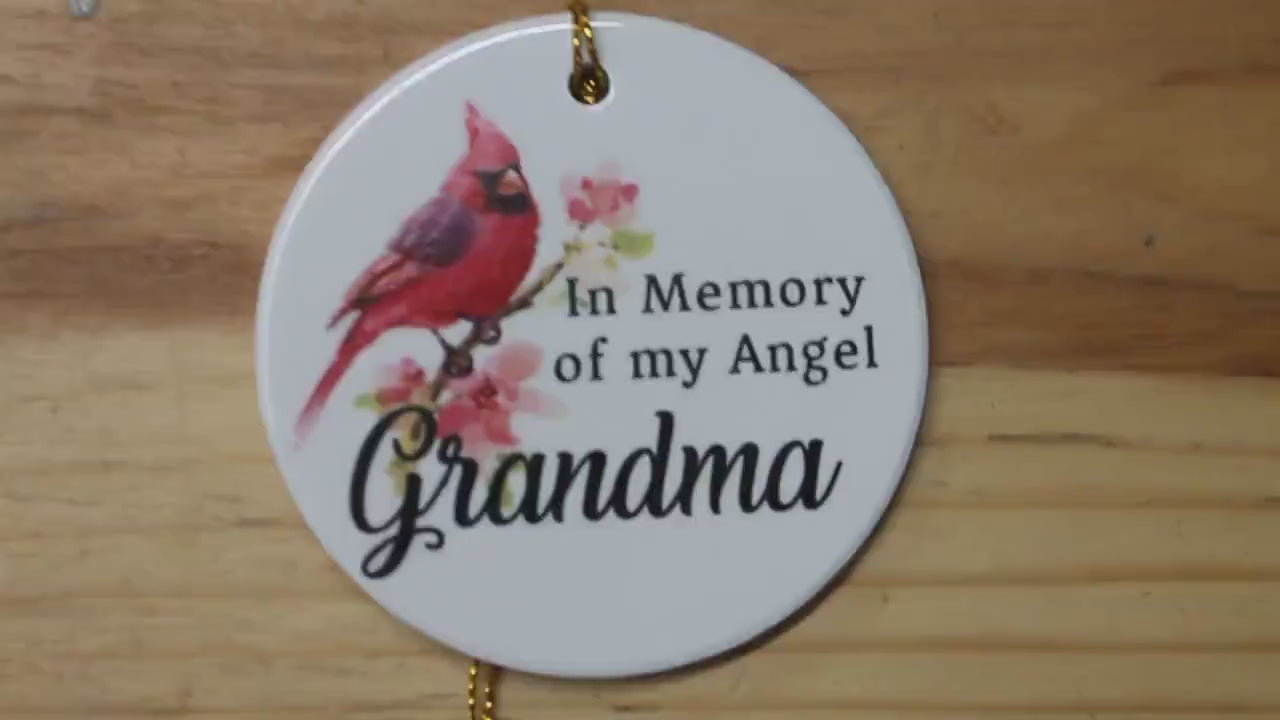Cardinal Memorial Ornament – In Loving Memory of Grandma
