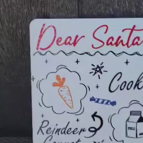 Dear Santa Treat Tray: Christmas Cookies, Milk & Reindeer Carrot