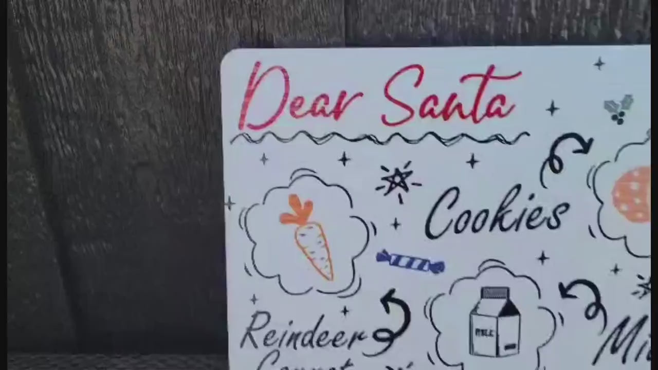 Dear Santa Treat Tray: Christmas Cookies, Milk & Reindeer Carrot